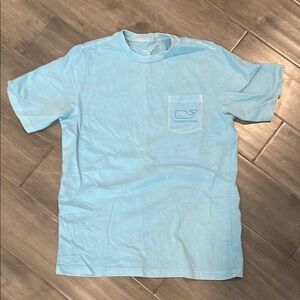 Vineyard Vines Sky Blue Short Sleeve Tee- vintage soft wash- boys medium